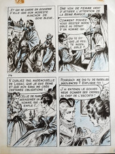 BD - 1 planche originale-P. Duteurtre - Odyssée tragique...Reine Margot  1968