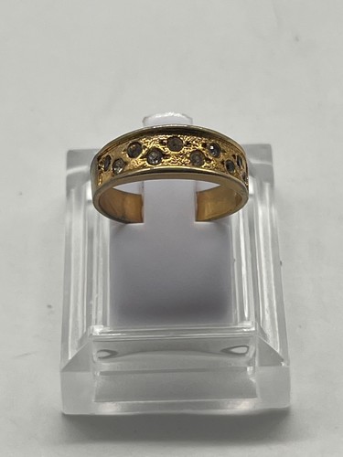 Bague dorée vintage sertie - , de