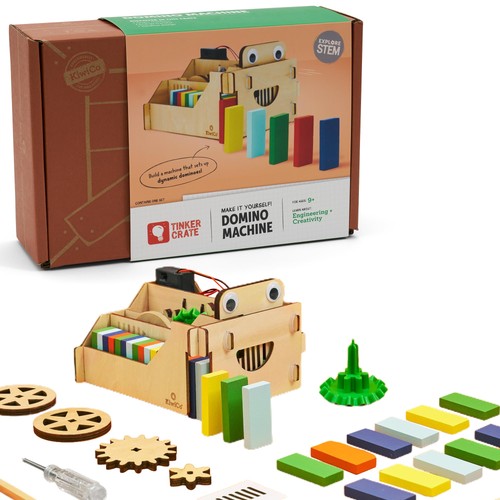 Domino machine wooden gift set - machine,