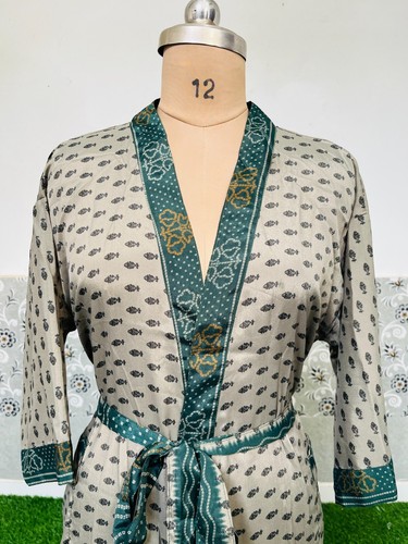 Robe kimono longue soie - robe, en