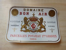 Rare étiquette vin ancienne