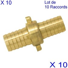 Lot de 10 Raccord Laiton pour 2 Tuyaux Arrosage Diamètre 15mm,Irrigation,Jardin