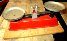 Jouet ancien-Balance de marchande-Métal & bois-Années 50 - 60