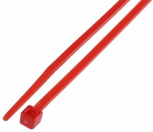 Attache câble nylon - rouge, rs