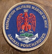 Patch Marine PMM NICE Amiral PONCHARDIER Commando Préparation Militaire