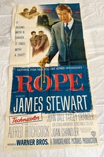 LA CORDE/ROPE — AFFICHE ORIGINALE US THREE SHEET ALFRED HITCHCOCK 1948