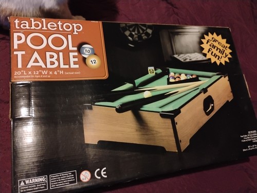Tabletop pool table used about - tabletop,