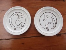 Lot 2 assiettes ESSO souris