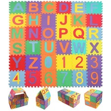 36 Pièces Tapis de Puzzle pour Enfants, Mousse Bébé, Dalle Mousse, Jeu Très R...