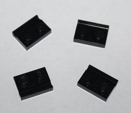 Lego black plate 1x2 with - black, door