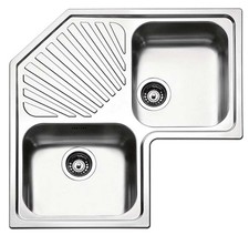 Évier d'angle avec 2 bacs de cuisine en acier inoxydable ROAN2IBC Apell