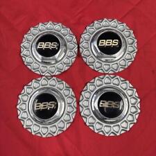 Rare ancien jeu de 4 enjoliveurs centre de roue BBS argent occasion F/S