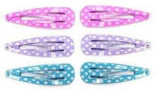 6 barrettes cheveux clic clac