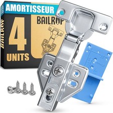 Charnière Porte Placard et Cuisine Lot de 4 35 mm Recouvrante 110° - Charnièr...