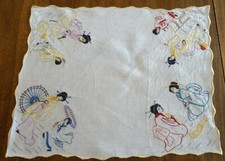 Napperon vintage brodé à la