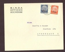 Dt. Reich Occupation Alsace affranchissement mixte Michel n°2 et 5 à...