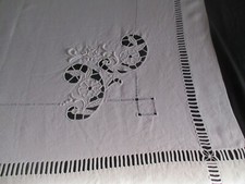 Gorgeous Richelieu Antique French Pure Linen Trousseau Sheet Monogram BP