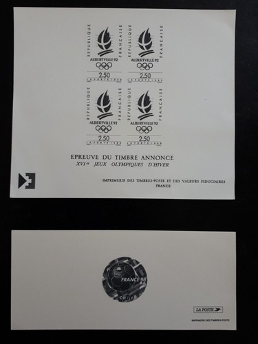 Timbres france epreuves du - france, :