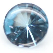 Topaze bleu en cabochon/facettée rond de 5,71Cts