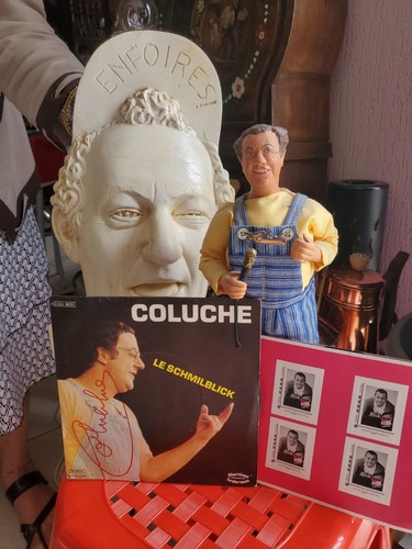 Autographe coluche sur - autographe,