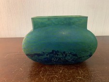 Vase vert bleu en cristal Daum modèle12