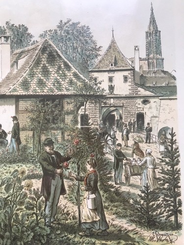Belle lithographie ancienne - , «