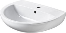 Basic Lavabo 60x 47cm Avec Trou de Robinet Et Trop-Plein Évier Céramique Blanc