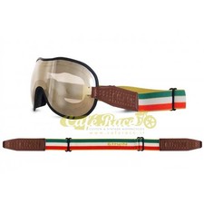 Lunettes De Moto Ethen Fabriqué en Italie Masque vintage Avec Lentille Bronze