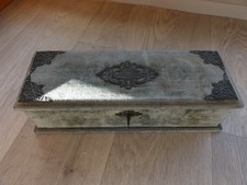 Napoléon III Jolie Boite à Gants Coffret velours Ornements métal