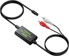 Optique vers RCA Câble SPDIF vers G/D 192 kHz Convertisseur Intégré Amplifica...