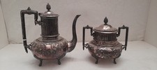 Cafetiere et Sucrier métal argenté parisien Armand Frenais poinçon 1485 gr