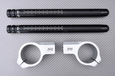 Paire Demi Guidons Inclinable Alu-Noir KAWASAKI ZRX 1200 ZRX1200 43mm