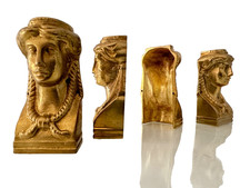 Ancien bronze tête d'Egyptienne décor Empire retour d'Egypte Mobilier  x 4