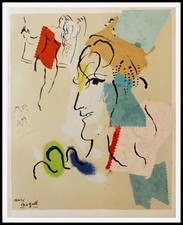 Marc CHAGALL :  28 gouaches,  lithographie originale signée 1968