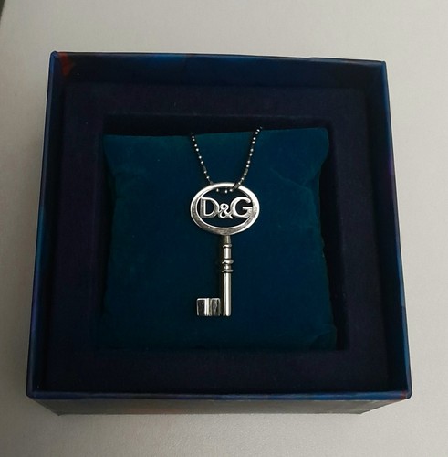 Collier vintage pendentif clef - collier,
