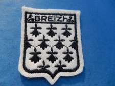 ECUSSON PATCH TISSU BREIZH BRETAGNE HERMINES BRODE TRISKEL BRITANNY