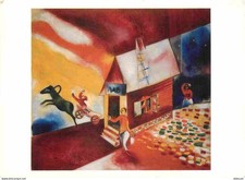 Art - Peinture - Marc Chagall -  The Flying Carriage 1913 - Solomon R Guggenheim