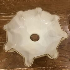Ancien Abat Jour Plafonnier Opaline? Lampe Vintage Décoré Vert Vague Deco Loft 2