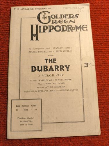 Programme the golders green - programme, -the