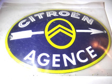 plaque émaillée bombée CITROEN Agence repro 14cm x 10cm