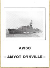 AVISO AMYOT D INVILLE - Brochure technique & historique 3 volets - Marine guerre