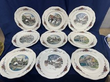 9 assiettes plates Obernai -