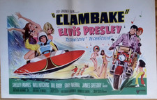 BELGIAN ORIGINAL MOVIE POSTER - CLAMBAKE (ELVIS PRESLEY / SHELLEY FABARES)