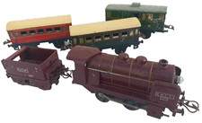 Train locomotive Hornby Meccano 120 SNCF lot Wagons tôle lithographiée echelle O