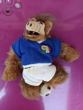 Rare ! Peluche ALF Football, Italie, Numéro 4.  Avec Ventouse, 30 cm. A Nettoyer