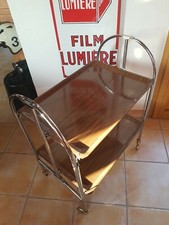 TABLE DESSERTE BAR A ROULETTES ROULANTE PLIABLE TROLLEY VINTAGE 60 70 s CUISINE
