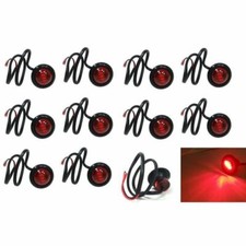 10x Feux Gabarit LED 24V Rouge Arrière Camion Caravane Remorque Étanche