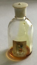Ancien Flacon Parfum Dana CANOE Flacon vide bouchon Taché  Hauteur 8,5 cm