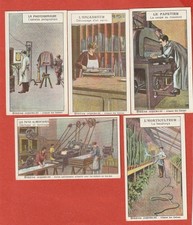 5 CHROMOS - LES METIERS -