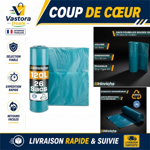 Sacs poubelle hinrichs - sacs, 120l